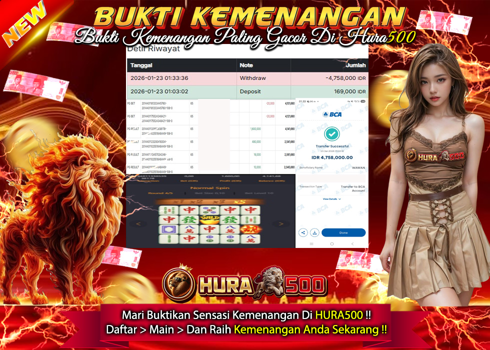BUKTI JACKPOT SLOT MAHJONG WAYS TERPERCAYA DI INDONESIA TGL 23-01-2026